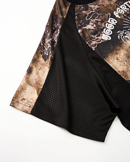 Retro Digital Printing Mesh Jersey | LCDEGO Streetwear