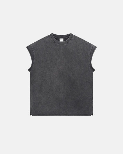 Distressed Wash Tank Top | LCDEGO Streetwear