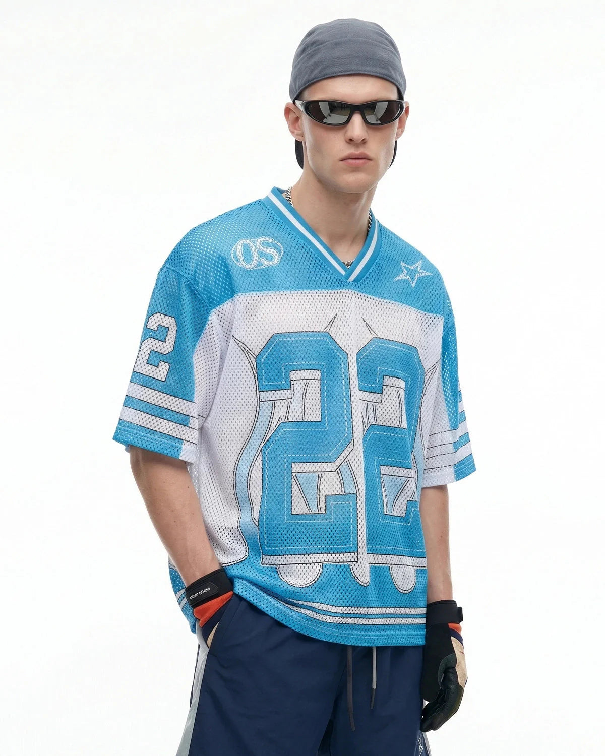 "22" Mesh Football Jersey Tee  | LCDEGO Streetwear
