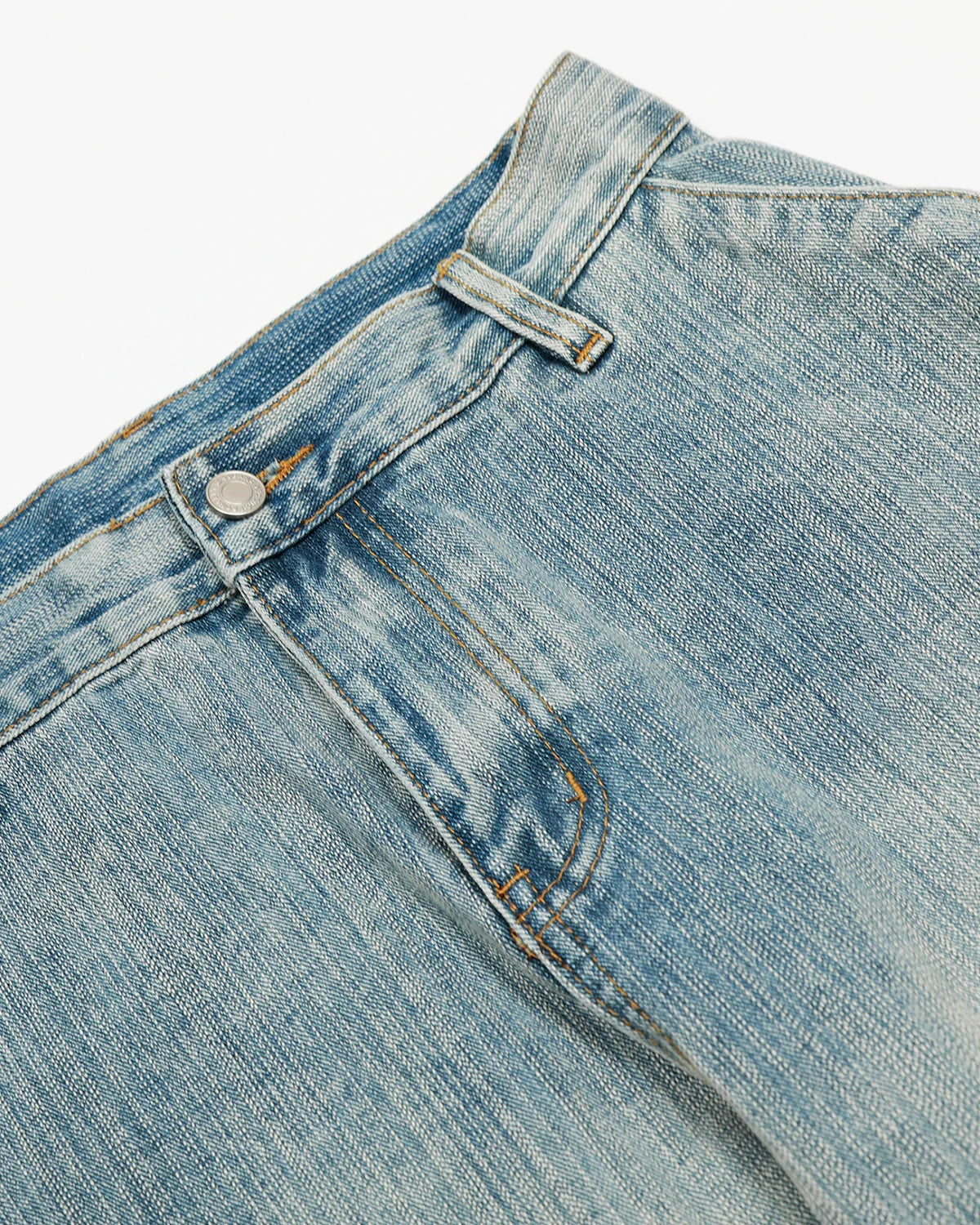 Stitching Bamboo Weave Baggy Jeans | LCDEGO Streetwear