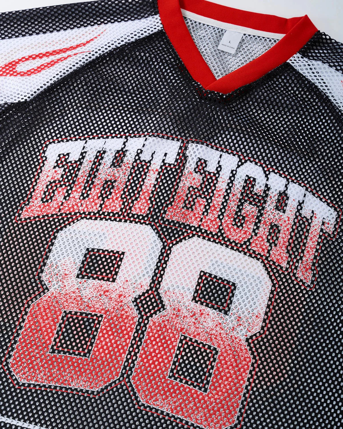 Flame Graphic Mesh Jersey | LCDEGO Streetwear
