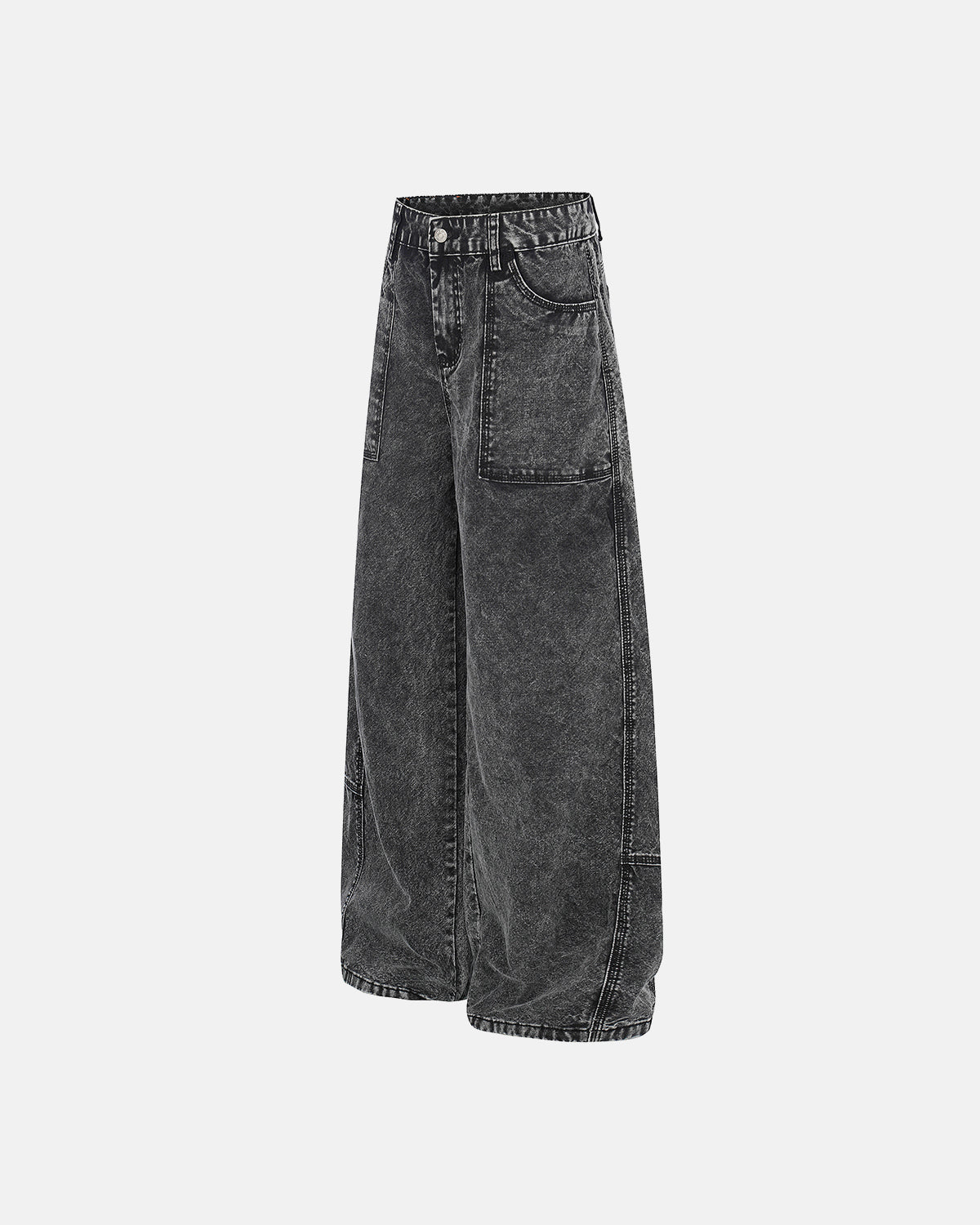 Vintage Washed Baggy Utility Jeans | LCDEGO Streetwear