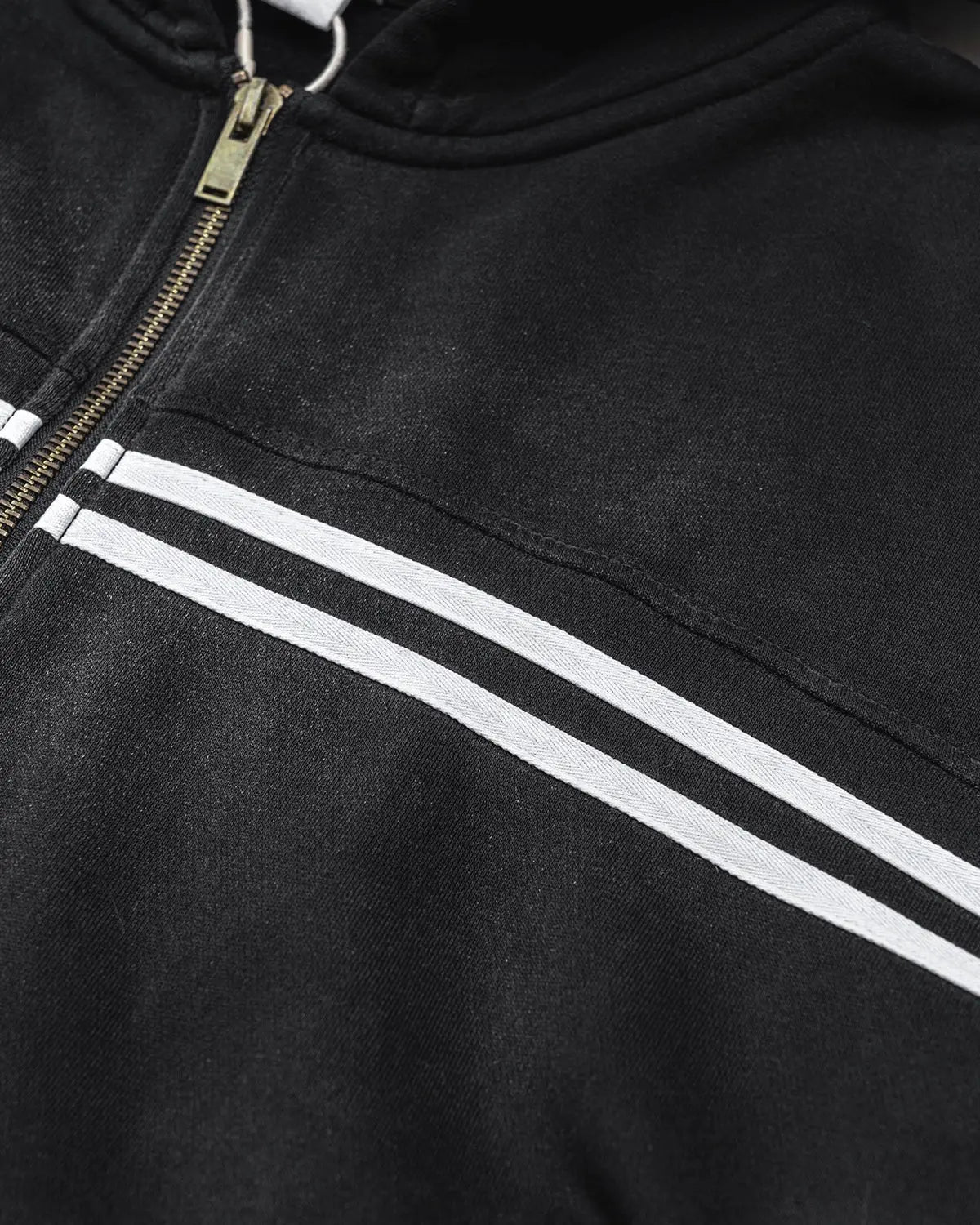 Striped Acid Wash Zip Up Hoodies | LCDEGO Streetwear