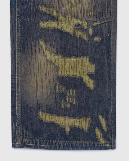 Digital Print Denim Pants | LCDEGO Streetwear
