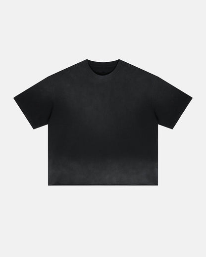 Monkey Washed Boxy Cropped T-Shirt | LCDEGO Streetwear