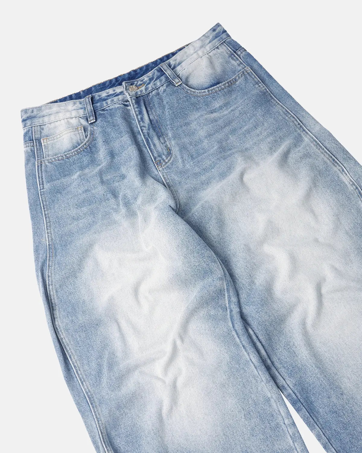 LCDEGO Wave Washed Baggy Jeans