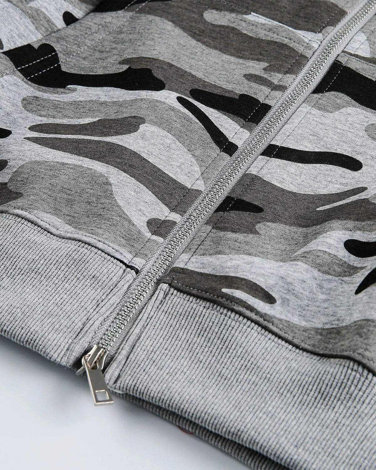 Cropped Camouflage Zip Up Hoodie | LCDEGO Streetwear