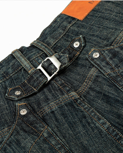 Cinch Back Bamboo Weave Jeans | LCDEGO Streetwear