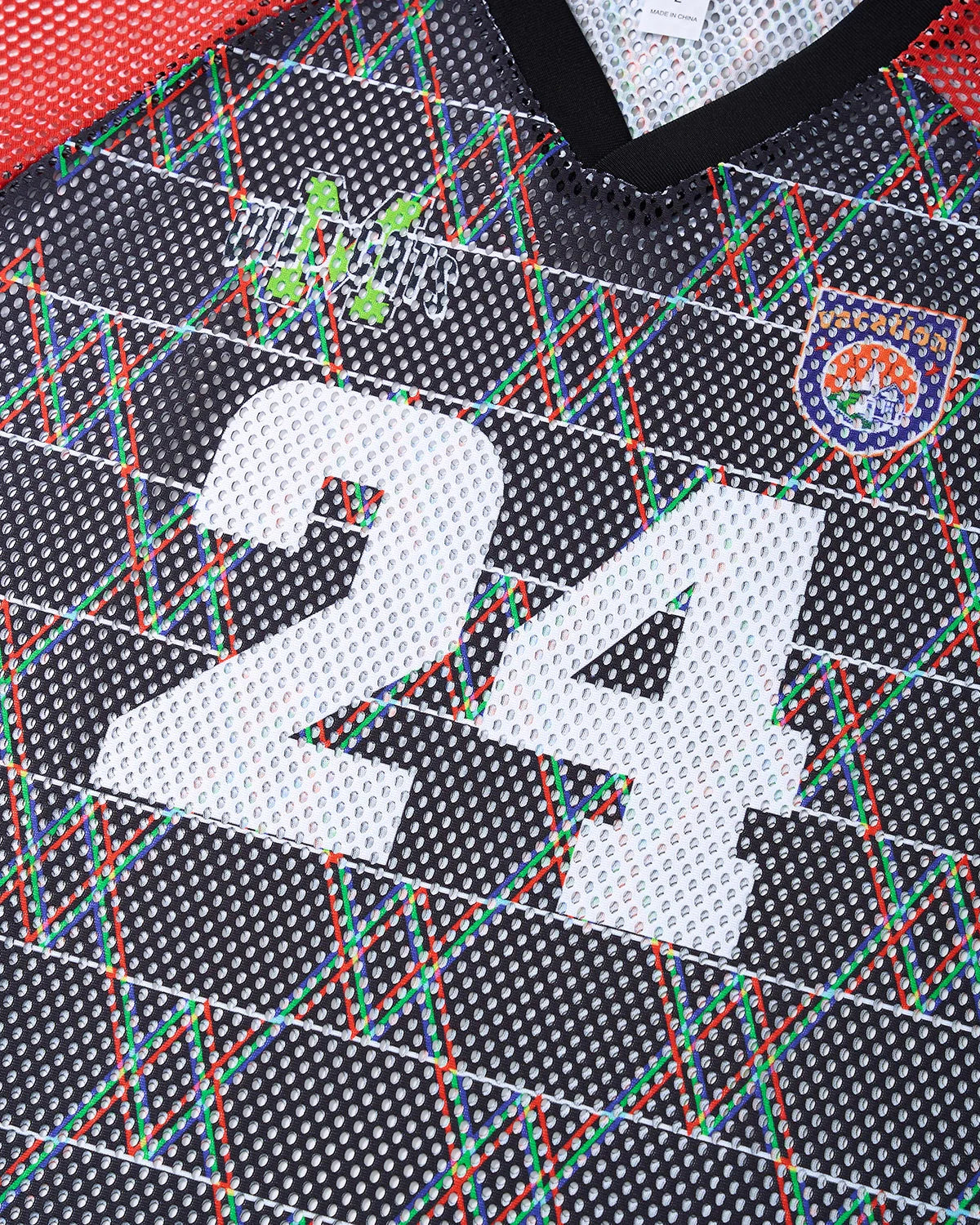 Color-Block Oversized Mesh Jersey | LCDEGO Streetwear
