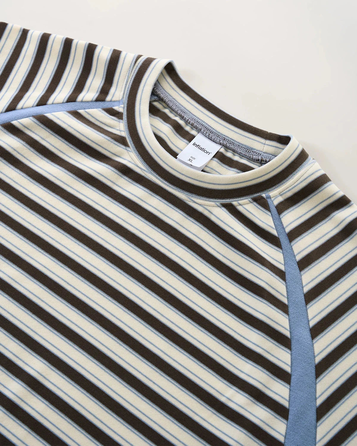 Patchwork Striped Long Sleeve Tees | LCDEGO Streetwear