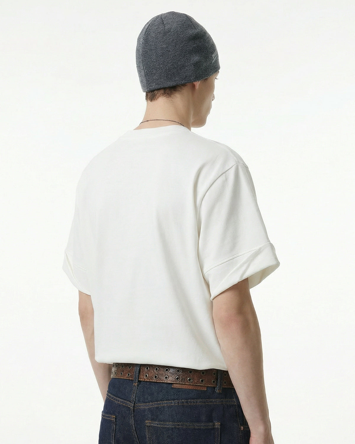 Heavyweight Sleeve-Detail T-shirt | LCDEGO Streetwear