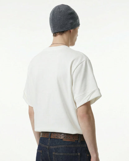 Heavyweight Sleeve-Detail T-shirt | LCDEGO Streetwear