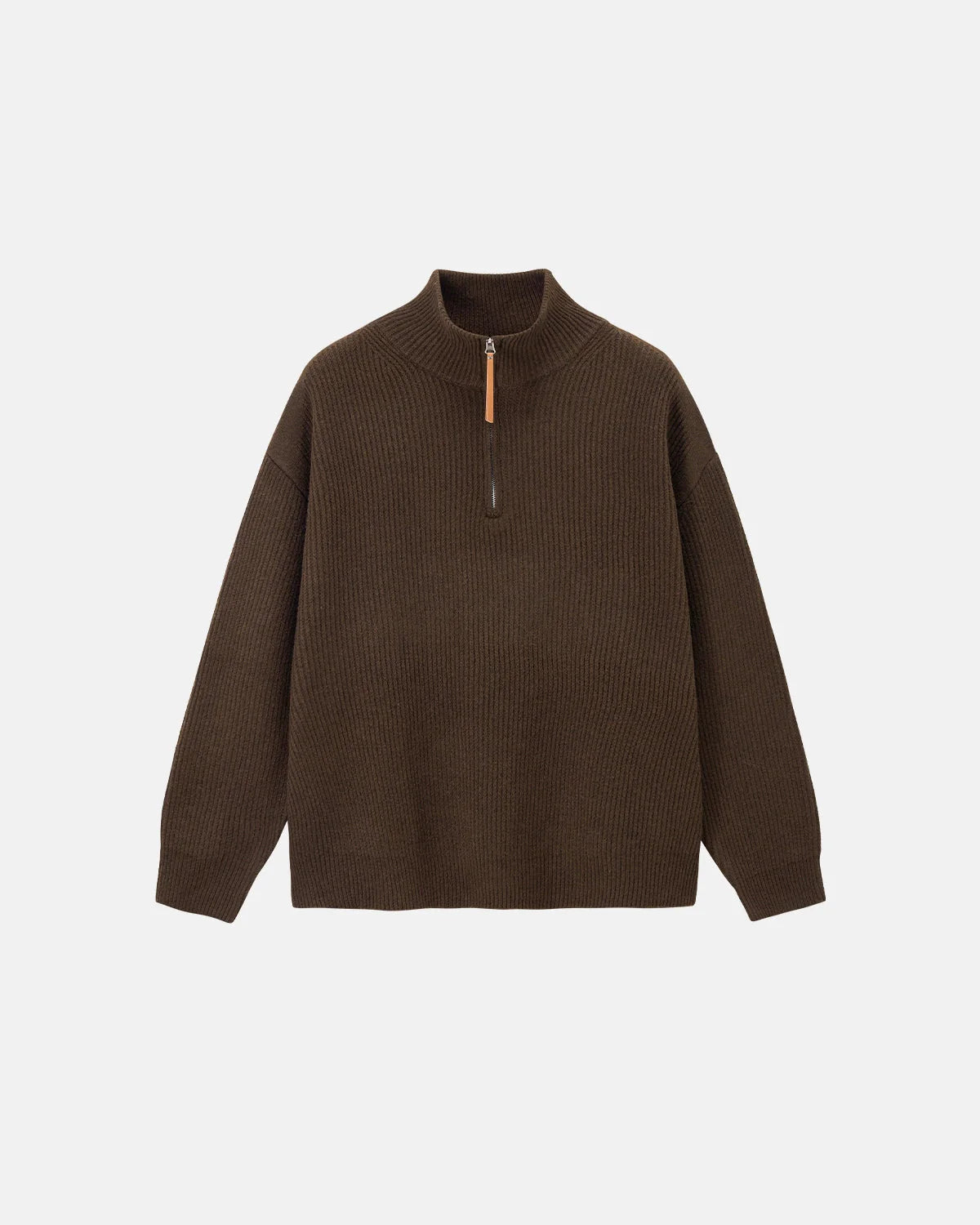 Quarter Zip Up Mock Neck Sweaters | LCDEGO Streetwear