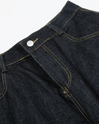Stitching Multi Pockets Baggy Jeans | LCDEGO Streetwear