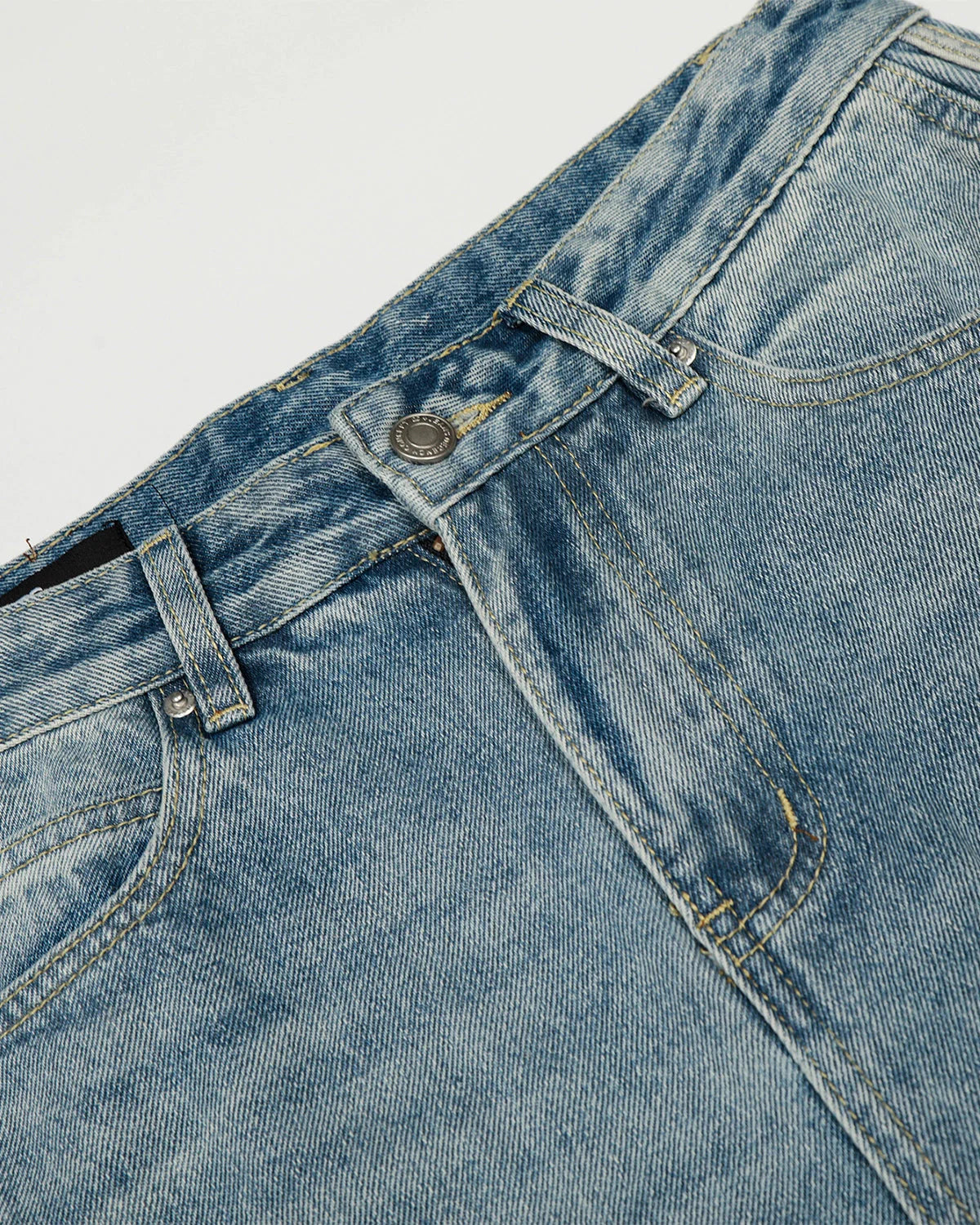 Acid Wash Striped Side Baggy Jeans | LCDEGO Streetwear