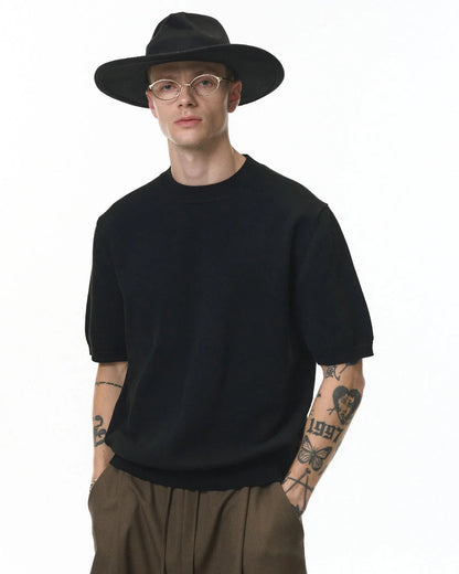 Knitwear Short-sleeved Crewneck Sweater | LCDEGO Streetwear