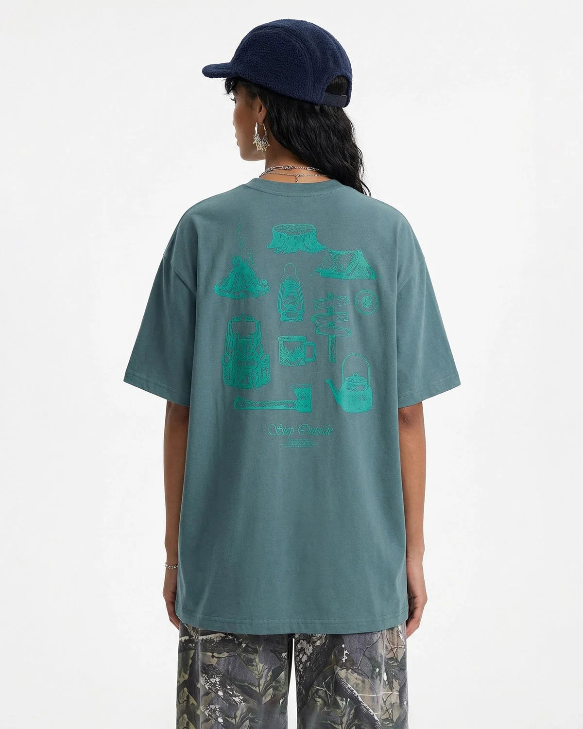 Camping Graphic Cotton Tees | LCDEGO Streetwear