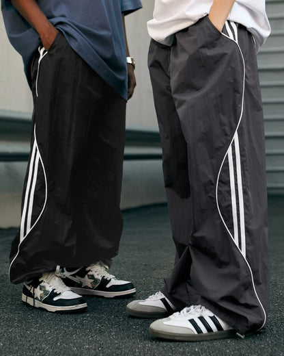 LCDEGO Striped Side Wide Leg Track Pants