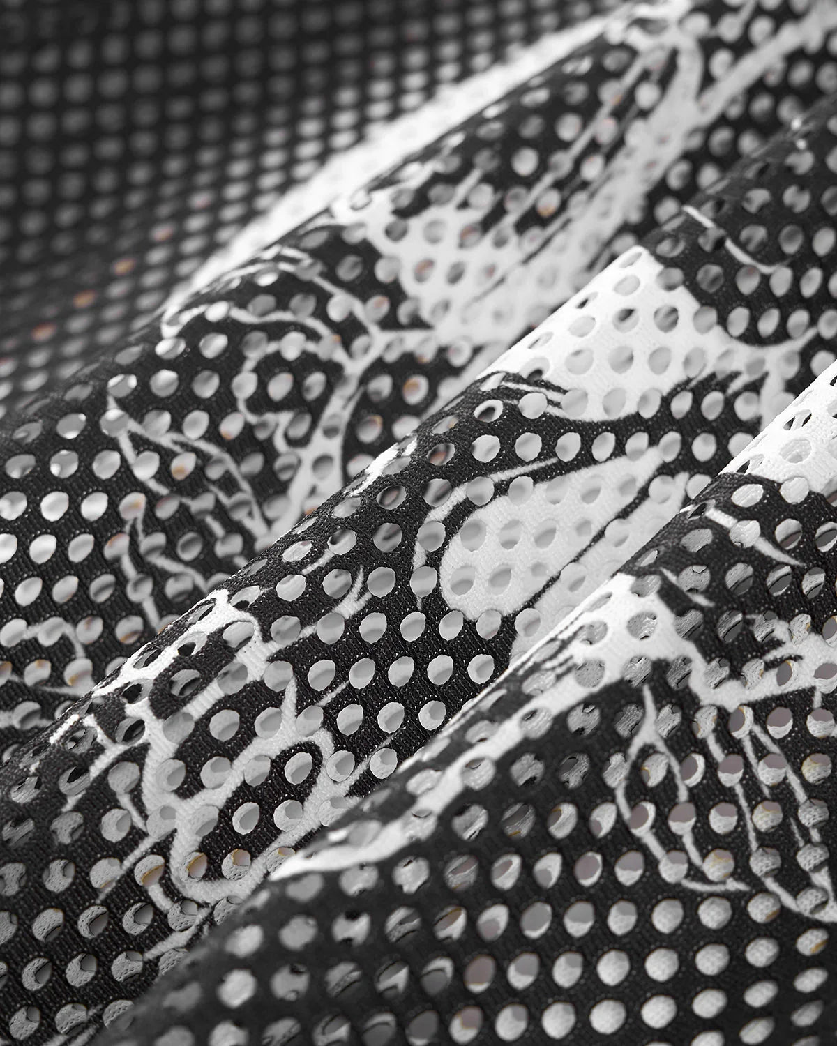Mesh Skeleton Print Long Sleeve Tee | LCDEGO Streetwear