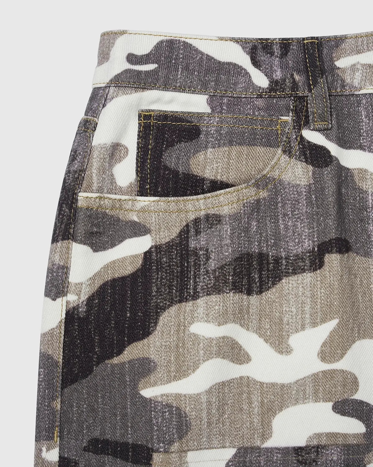 Patchwork Effect Print Baggy Jeans | LCDEGO Streetwear
