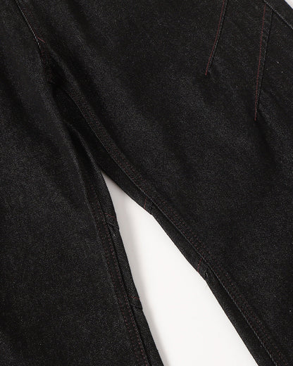 Stitching Deconstructed Raw Bootcut Jeans | LCDEGO Streetwear