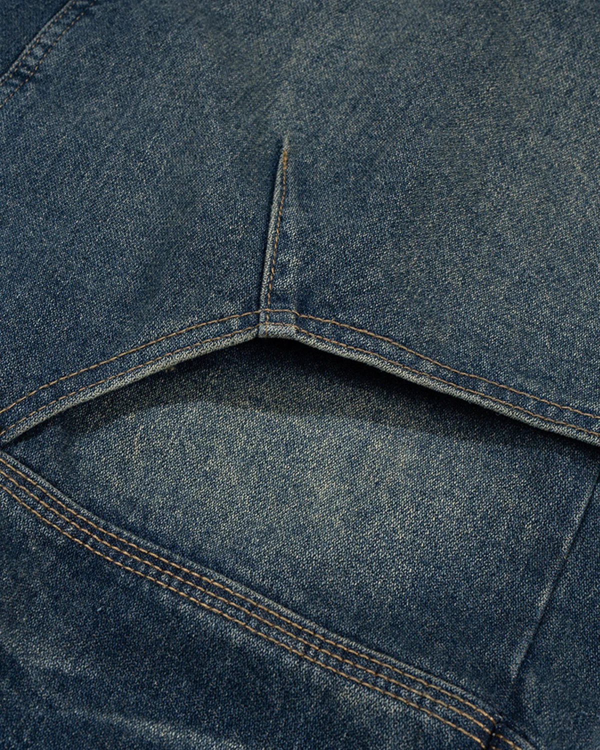Indigo Washed Cargo Denim Jorts | LCDEGO Streetwear