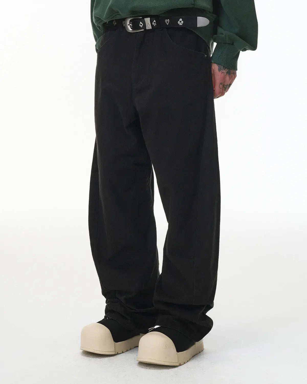 Stitching Flare Baggy Jeans | LCDEGO Streetwear