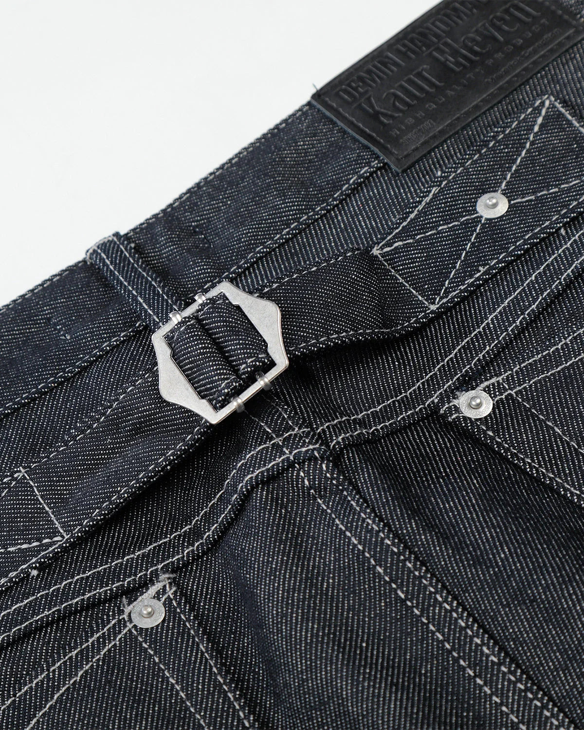 Contrast Stitching Raw Baggy Jeans | LCDEGO Streetwear