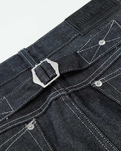 Contrast Stitching Raw Baggy Jeans | LCDEGO Streetwear