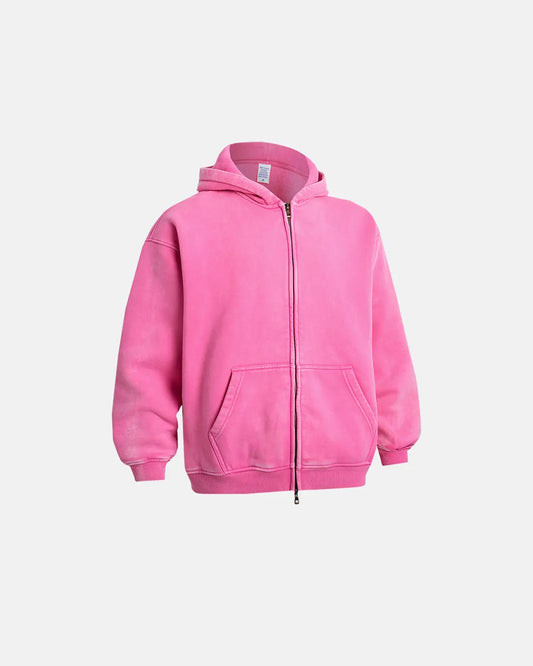 pink zip up hoodie