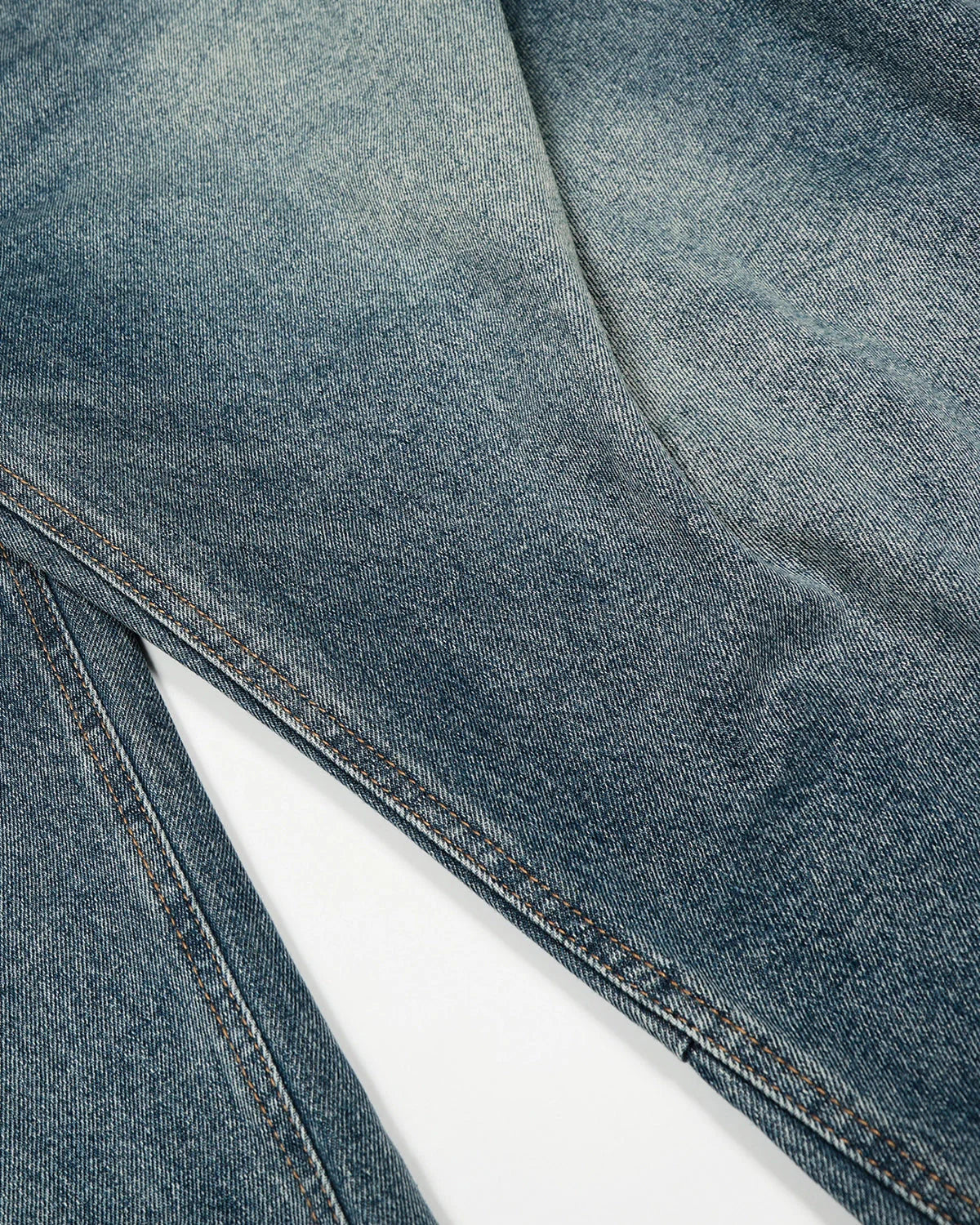 Whisker Acid Washed Barrel Jeans| LCDEGO Streetwear