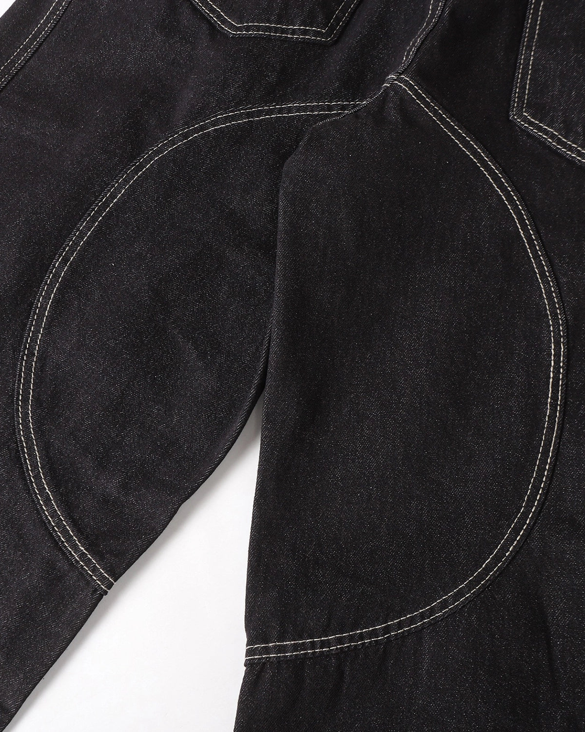 Contrast Stitch Barrel Jeans | LCDEGO Streetwear