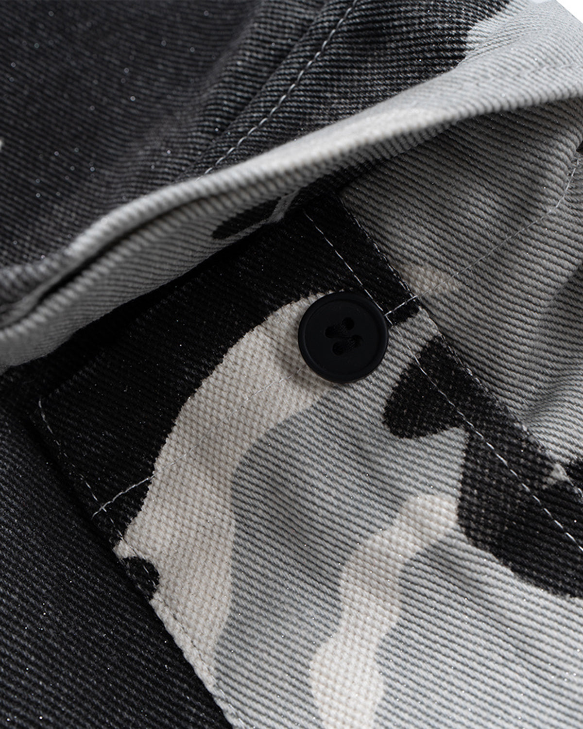 Glitter Camo Cargo Longline Shorts | LCDEGO Streetwear