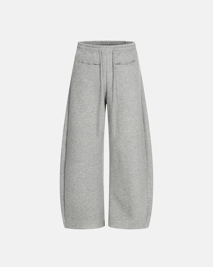 Curved Seam Wide-Leg Sweatpants | LCDEGO Streetwear