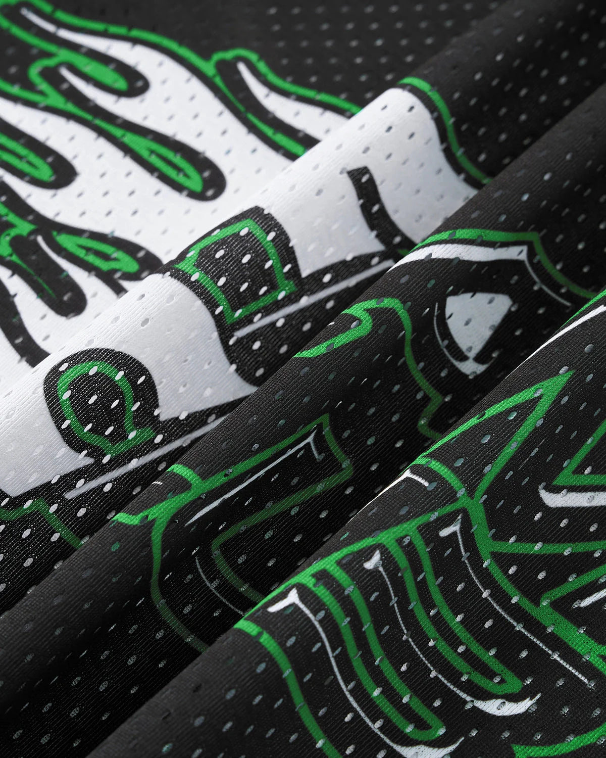 Flame Print Mesh Tees | LCDEGO Streetwear