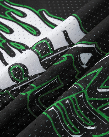Flame Print Mesh Tees | LCDEGO Streetwear