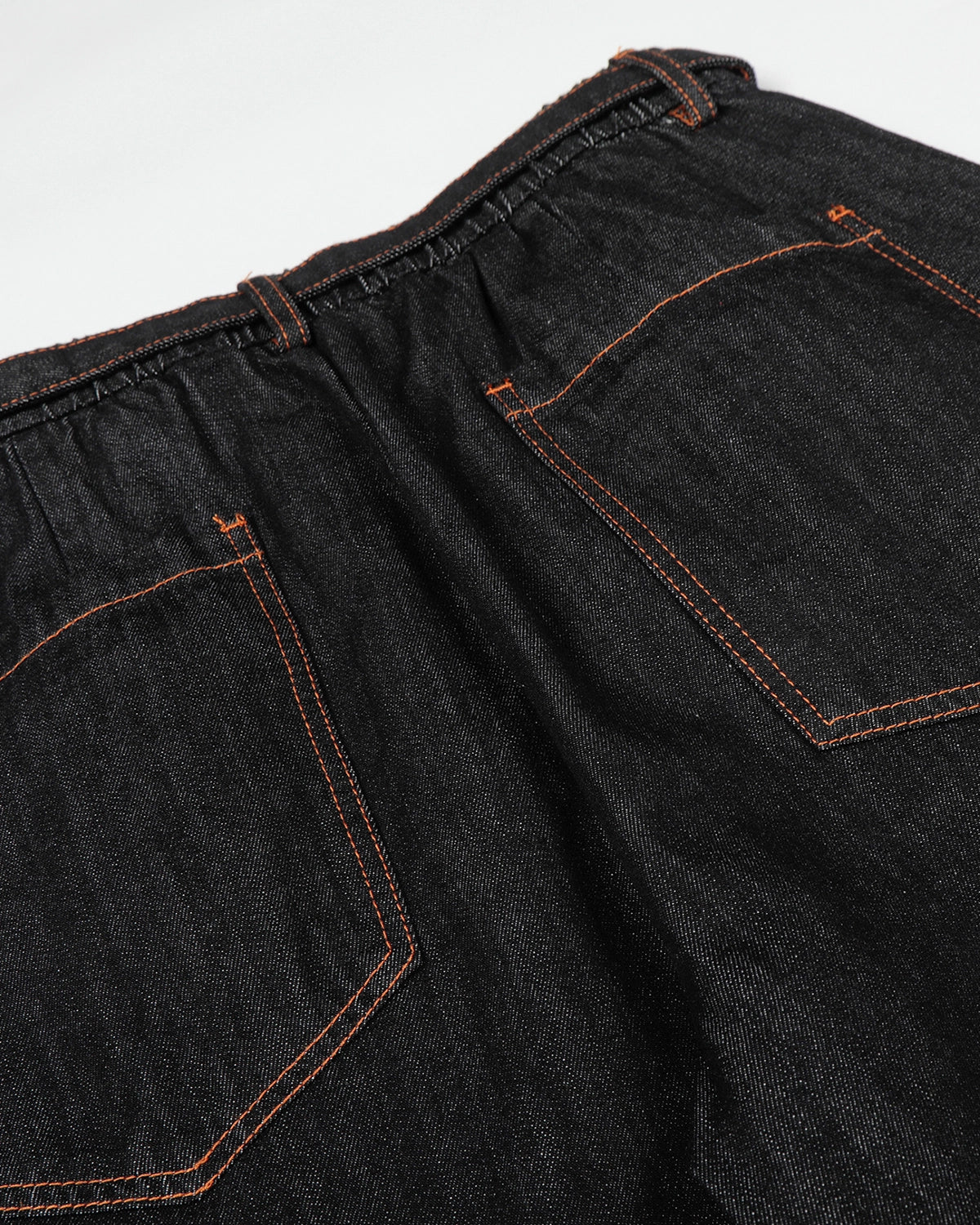 Contrast Stitch Raw Barrel Jeans | LCDEGO Streetwear