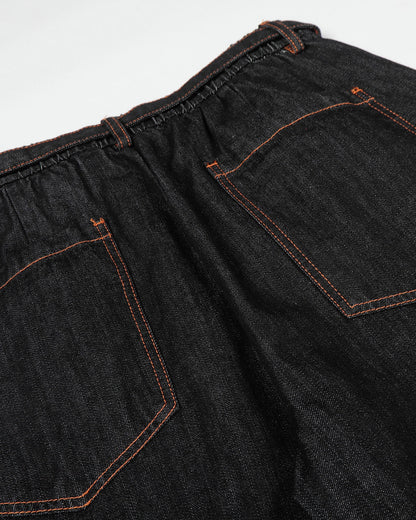 Contrast Stitch Raw Barrel Jeans | LCDEGO Streetwear