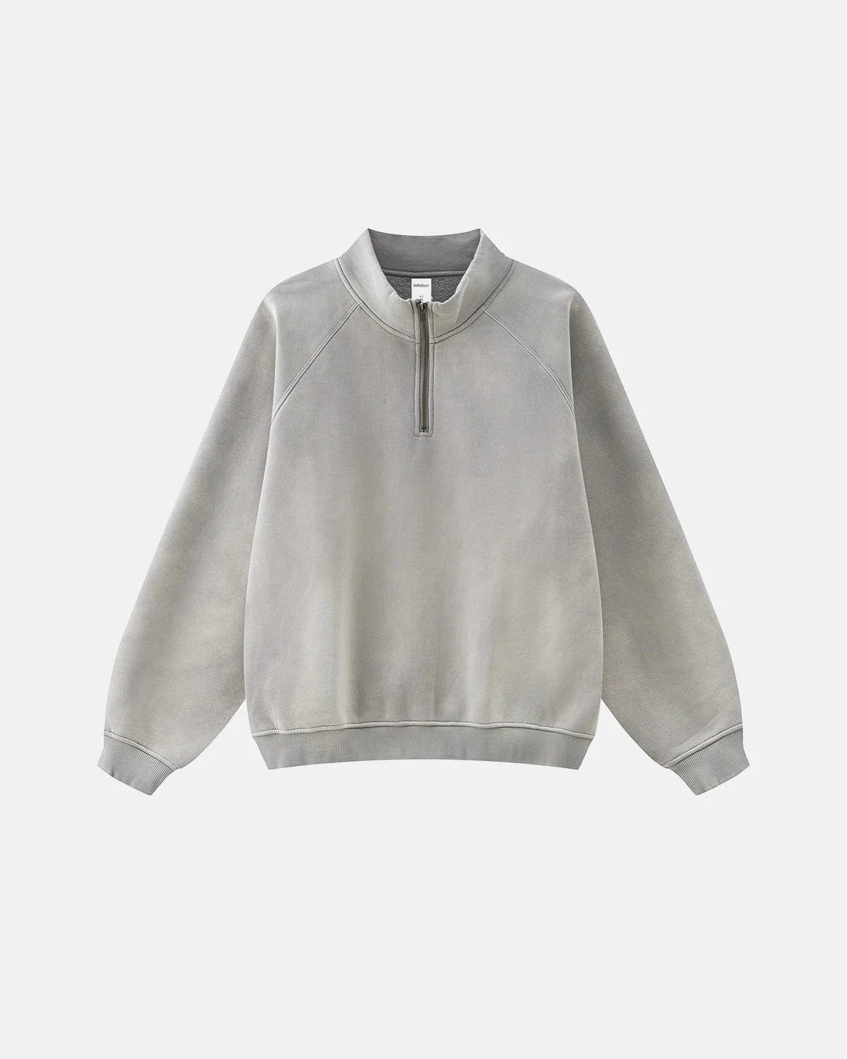 Quarter Zip Up Monkey Washed Sweatshirt | LCDEGO Streetwear