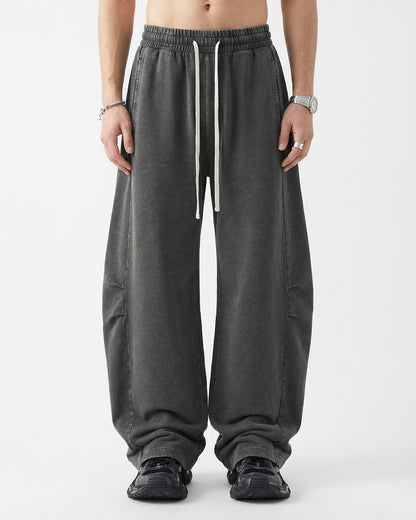 Distressed Acid Washed Barrel Sweatpant | LCDEGO Streetwear