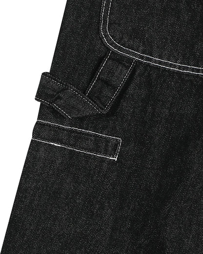 Contrast Stitching Raw Cargo Jorts | LCDEGO Streetwear