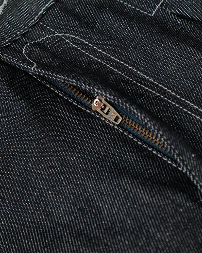 Contrast Stitching Raw Baggy Jeans | LCDEGO Streetwear