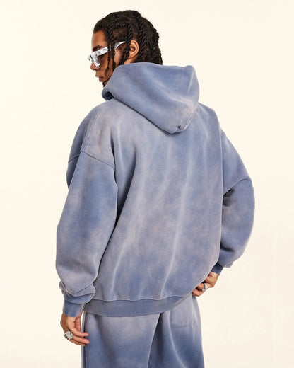 Acid Washed Zip Up Hoodies | LCDEGO Streetwear