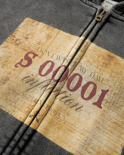 Graphic Acid Wash Zip Up Hoodies | LCDEGO Streetwear