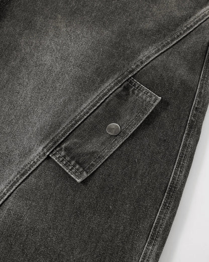 Distressed Washed Cargo Barrel Jeans | Streetwear