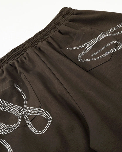 Rhinestone Baggy Joggers | LCDEGO Streetwear