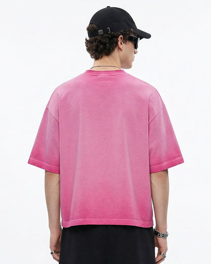 Monkey Washed Dyed Fade Boxy T-Shirt | LCDEGO Streetwear