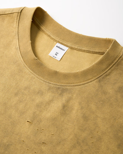 Distressed Tie-Dye Reflective Print T-Shirt | LCDEGO Streetwear