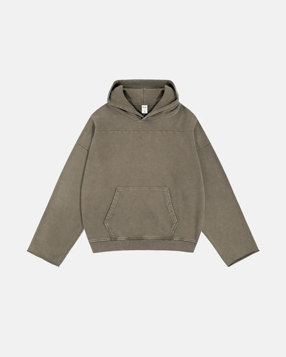 Boxy French Terry Wash Hoodie | LCDEGO Streetwear