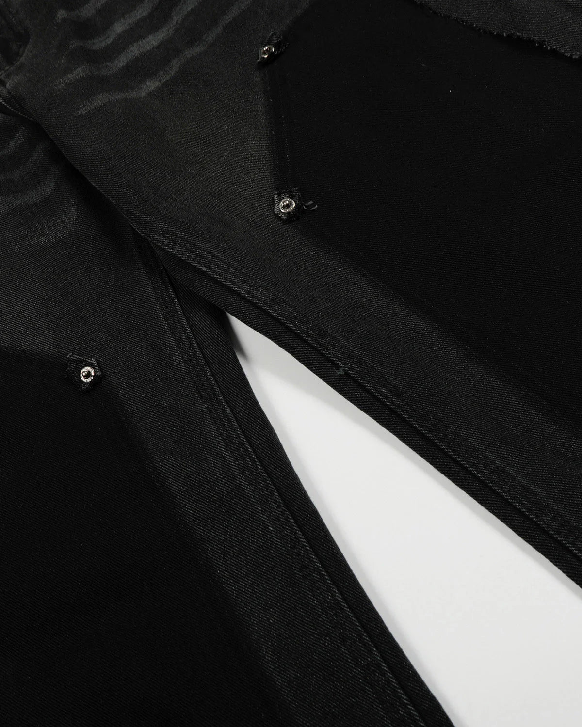 Black Patchwork Barrel Jeans | LCDEGO Streetwear